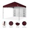 Best Choice Products 10x10ft Easy Setup Pop Up Canopy, Portable Tent w/ Side Wall, 1-Button Push, Case